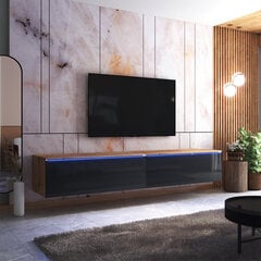 Defektiga toode. TV-laud Sesley Skylara LED, 200 cm, must/pruun hind ja info | Selsey Outlet - lõpumüük | hansapost.ee