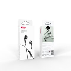 XO wired earphones EP72 USB-C black цена и информация | Наушники | hansapost.ee