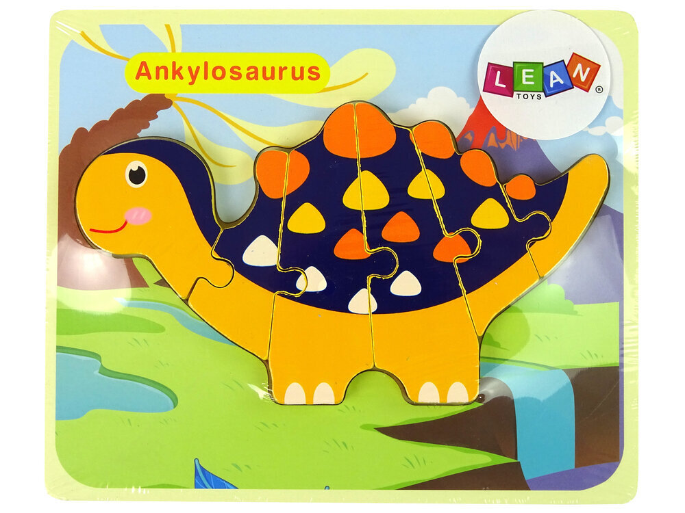 Puidust pusle Dinosaur LeanToys, 6 tk hind ja info | Pusled lastele ja täiskasvanutele | hansapost.ee
