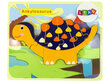 Puidust pusle Dinosaur LeanToys, 6 tk hind ja info | Pusled lastele ja täiskasvanutele | hansapost.ee