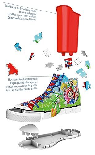 3D pusle Ravensburger Sneaker Super Marioga, 108 tk hind ja info | Pusled lastele ja täiskasvanutele | hansapost.ee