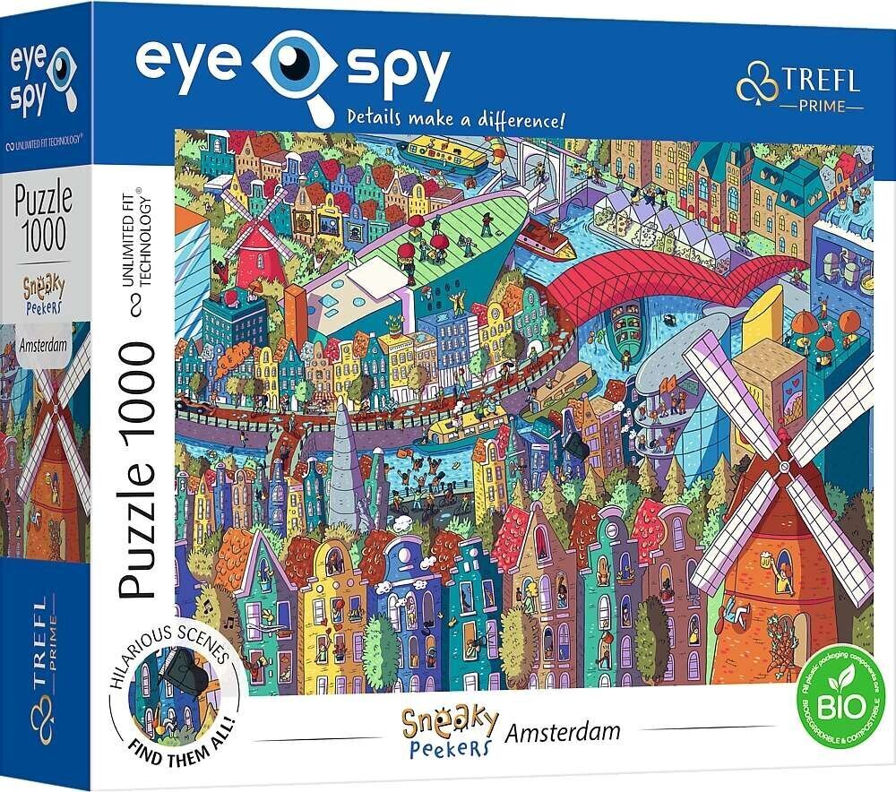 Pusle Eye-Spy Amsterdam Trefl, 1000 tk цена и информация | Pusled lastele ja täiskasvanutele | hansapost.ee