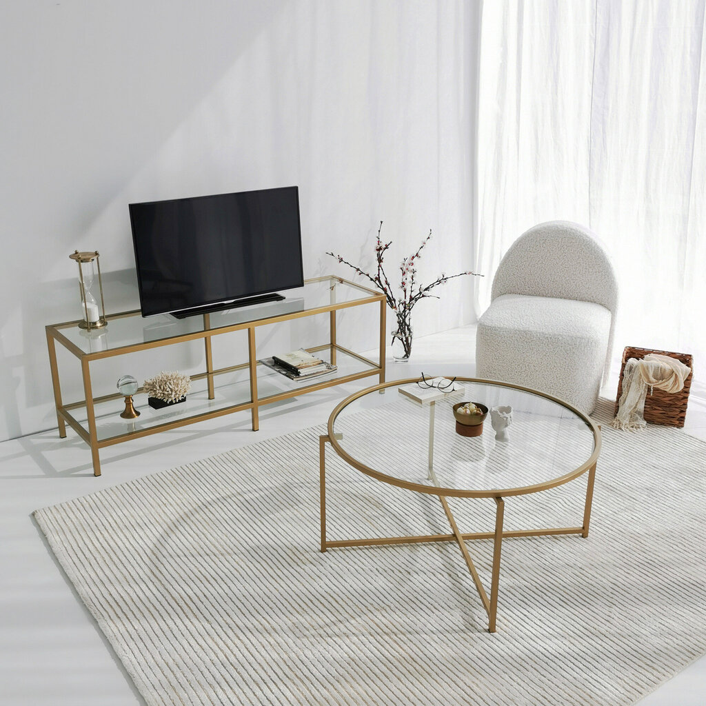 TV-laud Kalune Design Basic TV501, kuldset värvi hind ja info | Televiisori alused | hansapost.ee