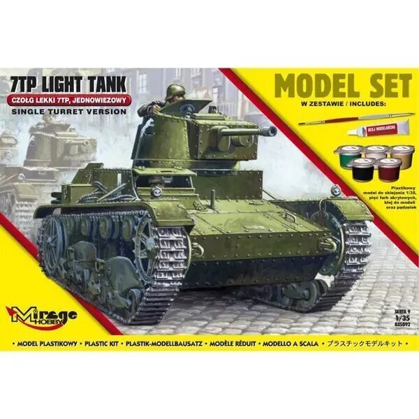 Konstruktori mudel Mirage Polish kergtank 7TP hind ja info | Klotsid ja konstruktorid | hansapost.ee