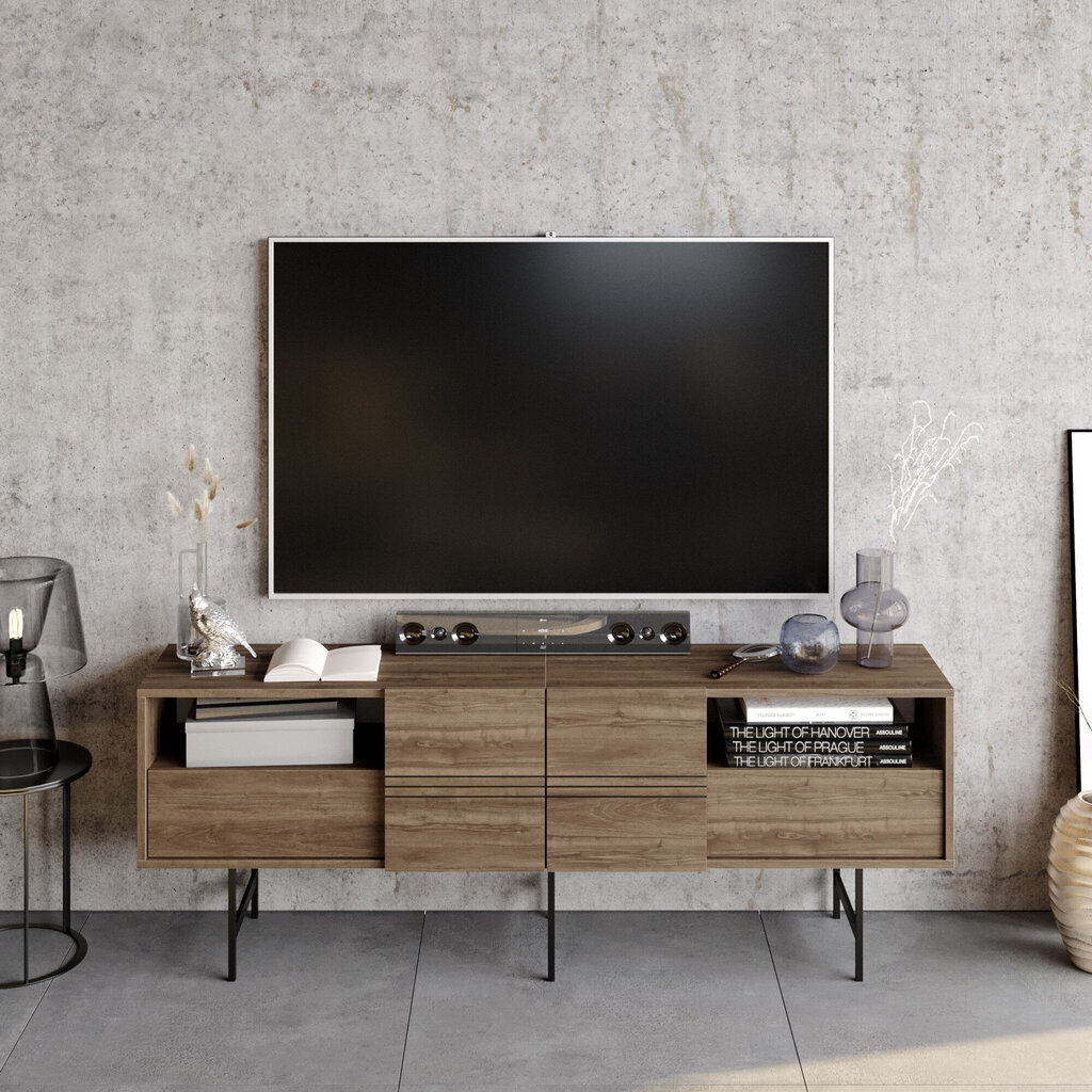 TV-laud Kalune Design Derin, pruun/must hind ja info | Televiisori alused | hansapost.ee