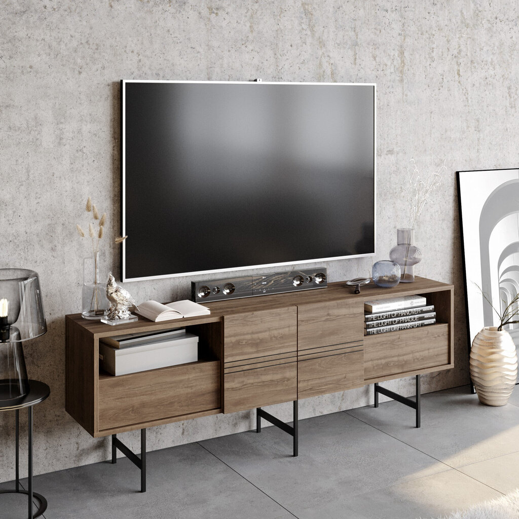 TV-laud Kalune Design Derin, pruun/must hind ja info | Televiisori alused | hansapost.ee