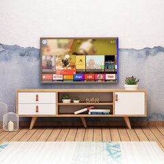 ТВ-столик Kalune Design Lara, коричневый/белый цена и информация | Тумбы под телевизор | hansapost.ee
