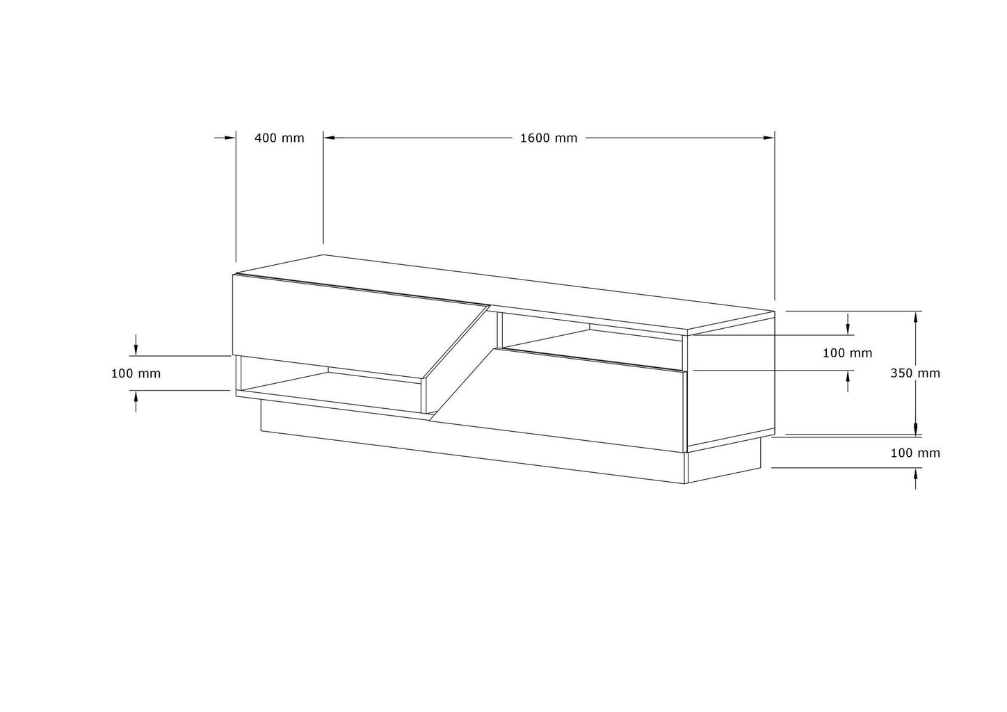 TV-laud Kalune Design Yaprak, pruun/hall hind ja info | Televiisori alused | hansapost.ee