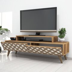 ТВ стол Kalune Design City, коричневый/кремовый цена и информация | Тумбы под телевизор | hansapost.ee