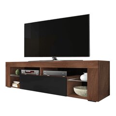 ТВ столик Selsey Bianko 140, коричневый/черный цена и информация | Тумбы под телевизор | hansapost.ee