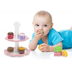 Деревянная игрушка сервировочное блюдо с тортами Viga, 9 шт. цена и информация | Игрушки для девочек | hansapost.ee