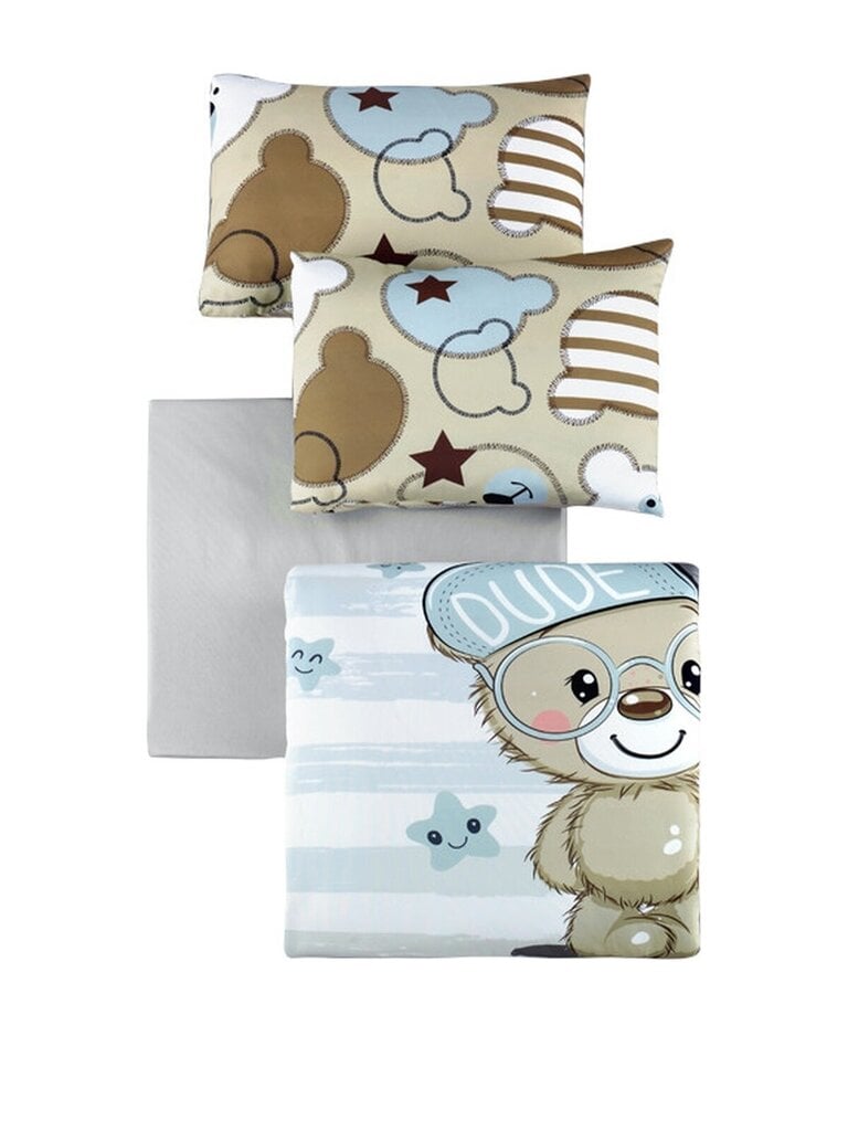 Laste voodipesukomplekt Bear, 100 x 150 cm, 4-osaline цена и информация | Laste voodipesu | hansapost.ee