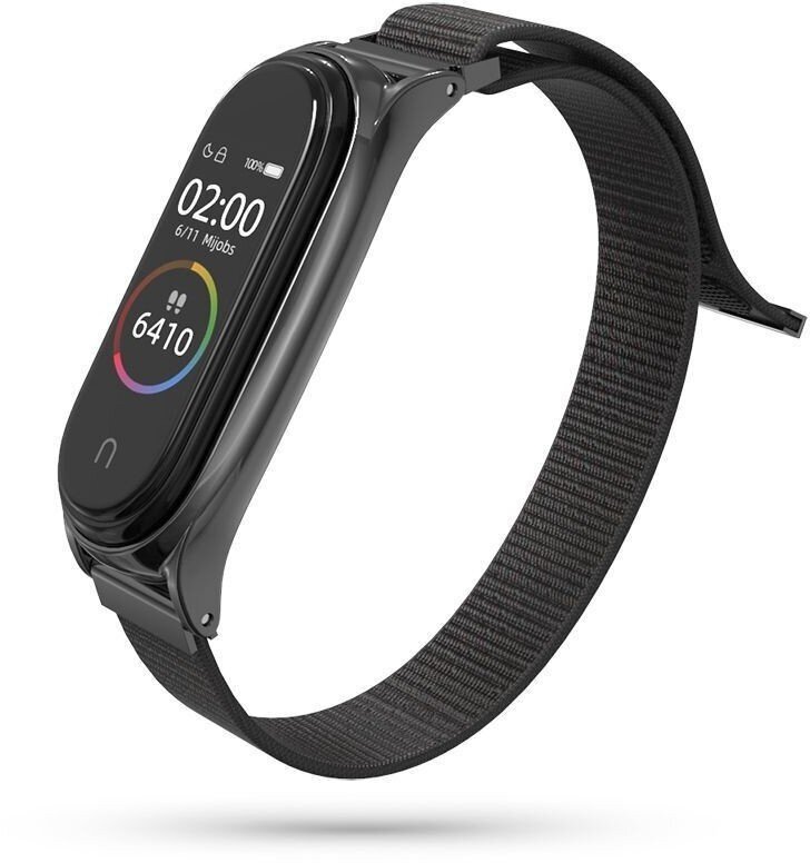 Kellarihm Tech-Protect Nylon Xiaomi Mi Band 5/6, must цена и информация | Nutikellade aksessuaarid ja tarvikud | hansapost.ee