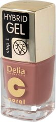 Geellakk Delia Cosmetics Coral Hybrid Step1 43, 11 ml цена и информация | Лаки для ногтей, укрепители для ногтей | hansapost.ee