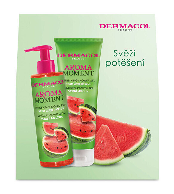 Kehahooldustoodete kinkekomplekt Dermacol Aroma Ritual Watermelon naistele: dušigeel, 250 ml + vedelseep, 250 ml hind ja info | Dušigeelid, õlid | hansapost.ee