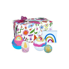 Набор подарков Bomb Cosmetics Unicorn Party: шарики для ванны, 2 шт. + шарик масла + глицериновое мыло + масляная палочка цена и информация | Масла, гели для душа | hansapost.ee