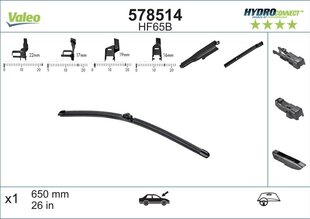 Klaasipuhasti kumm Valeo Hydroconnect price and information | Wipers | hansapost.ee