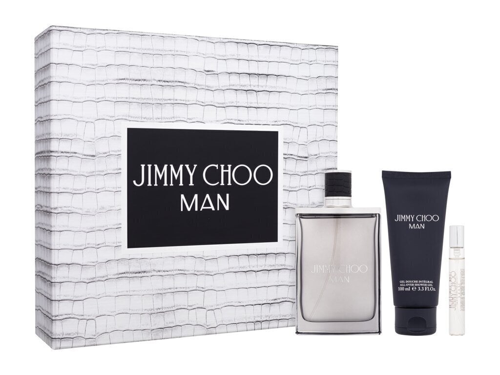 Komplekt Jimmy Choo Man meestele: tualettvesi, 100 ml + 7 ml + dušigeel, 100 ml hind ja info | Parfüümid meestele | hansapost.ee