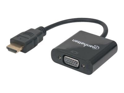 Manhattan, HDMI/VGA, 30 cm цена и информация | USB adapterid ja jagajad | hansapost.ee