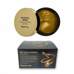 Silmamask Farm Stay 24K Gold & Peptide Solutionampoule Eye Patch, 90 g hind ja info | Näomaskid ja silmamaskid | hansapost.ee