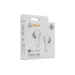 Sbox EB-TWS99, valge hind ja info | Kõrvaklapid | hansapost.ee