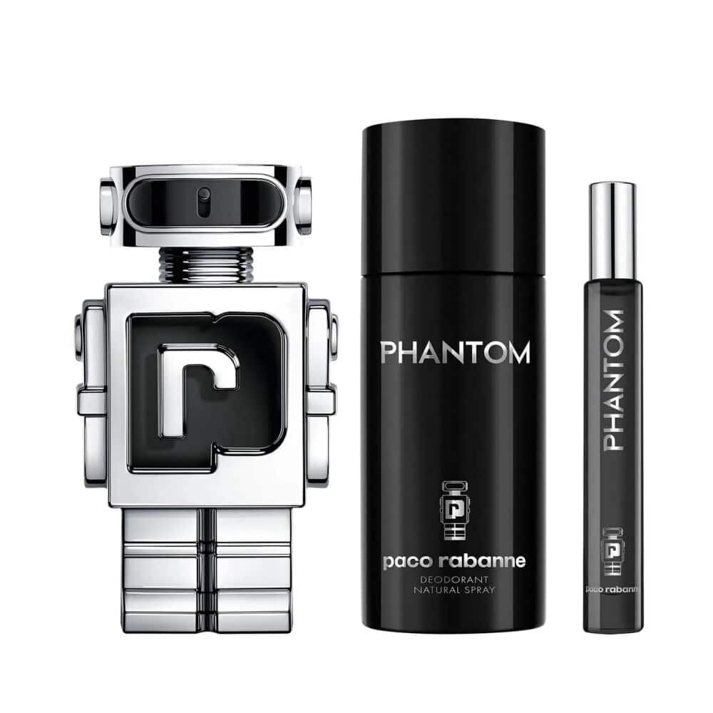 Kosmeetikakomplekt Paco Rabanne Phantom meestele: tualettvesi EDT, 100 ml + deodorant, 150 ml + tualettvesi EDT, 10 ml цена и информация | Parfüümid meestele | hansapost.ee