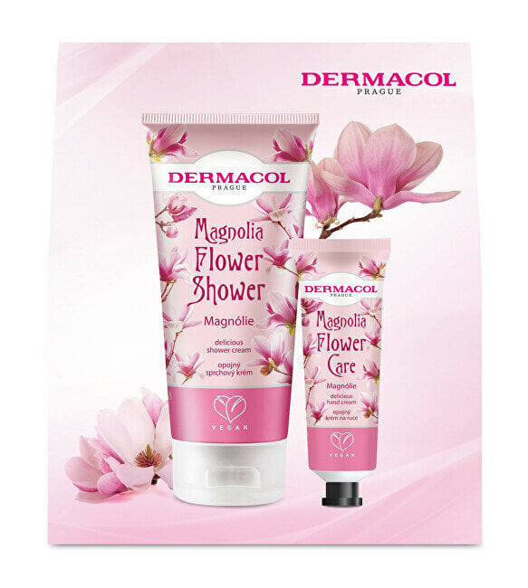 Kehahooldustoodete kinkekomplekt Dermacol Magnolia Flower Care II naistele: dušigeel, 200 ml + kätekreem, 30 ml hind ja info | Dušigeelid, õlid | hansapost.ee