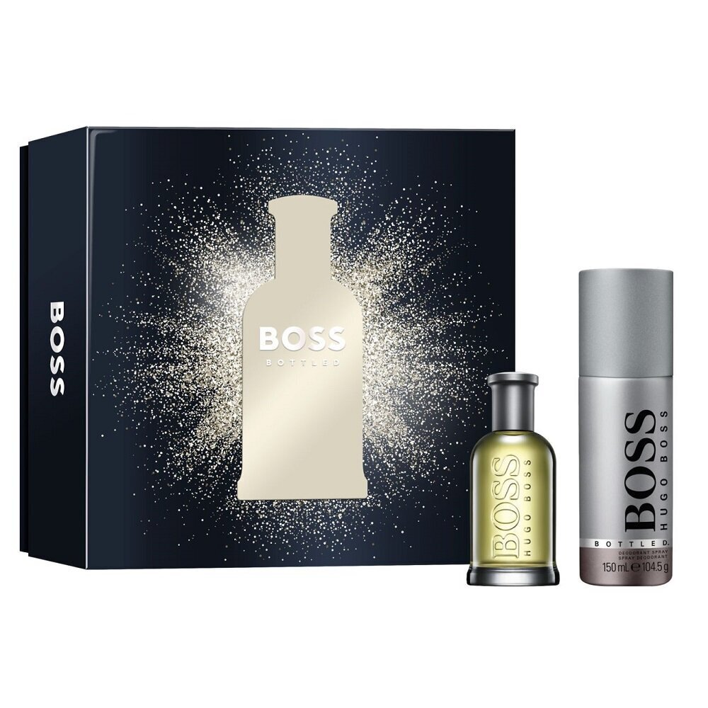 Kosmeetikakomplekt Hugo Boss meestele: tualettvesi EDT, 50 ml + deodorant, 150 ml цена и информация | Parfüümid meestele | hansapost.ee