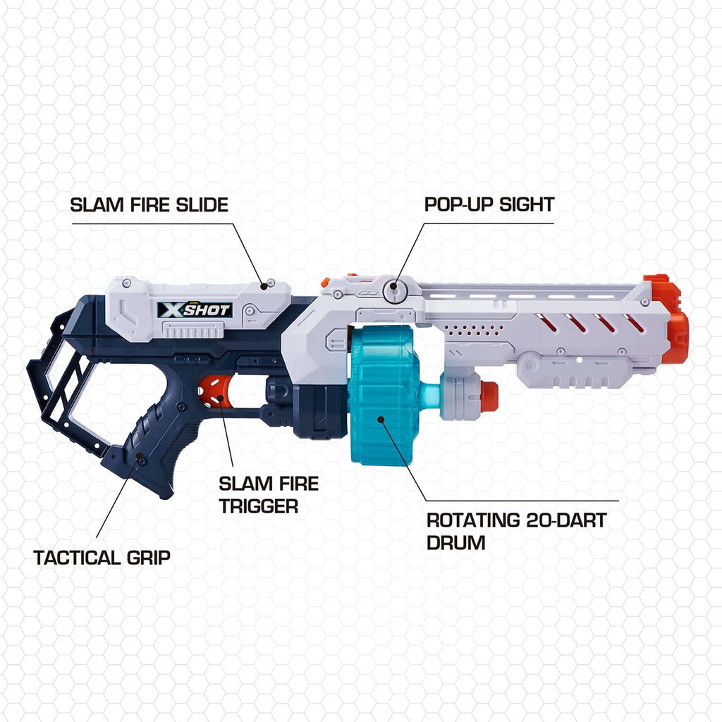Püstol X-shot Slam Fire Zuru Turbo Fire ja 48 noolt цена и информация | Mänguasjad poistele | hansapost.ee