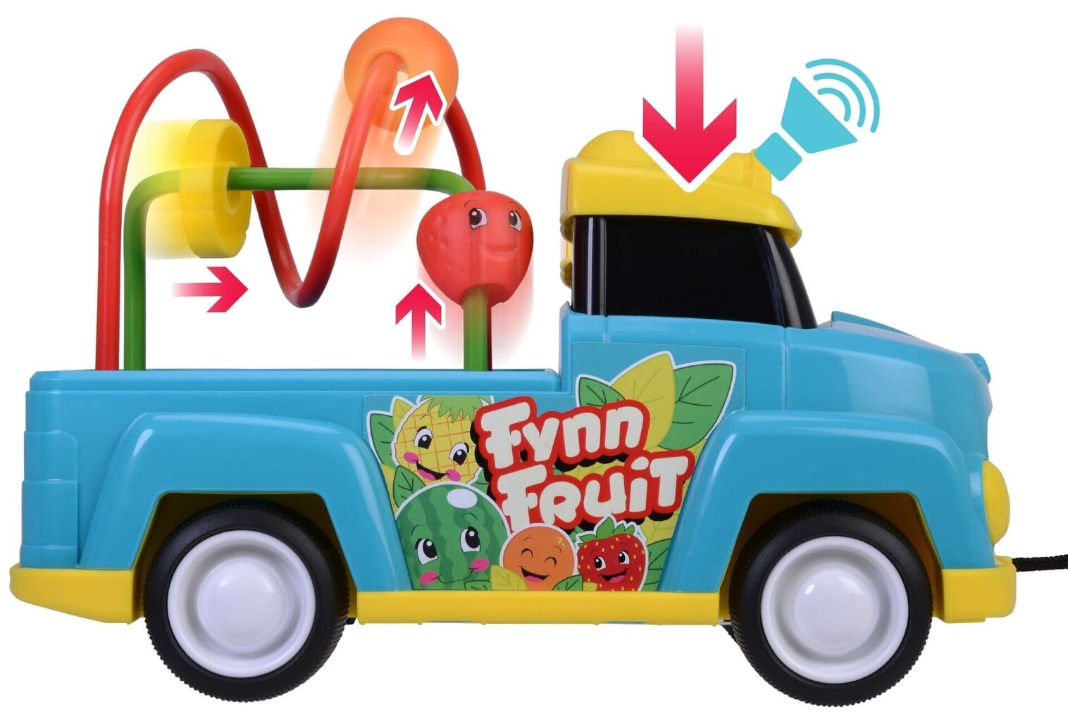 Sõiduki ABC puuviljade värviline sorteerija nööriga ja mootorilõngaga + heli цена и информация | Beebide mänguasjad | hansapost.ee