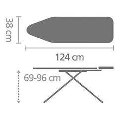 Brabantia гладильная доска B, 124x38 см, синяя цена и информация | Гладильные доски | hansapost.ee