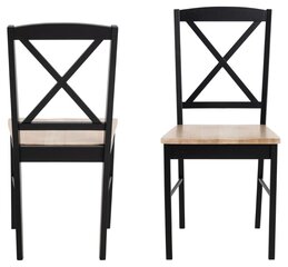 Комплект из 2 стульев Elvira, черный цена и информация | Стулья для кухни и столовой | hansapost.ee