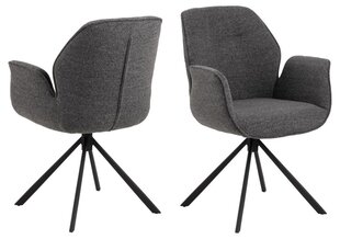 Комплект из 2 стульев с подлокотниками Actona Aura, серый цена и информация | Стулья для кухни и столовой | hansapost.ee