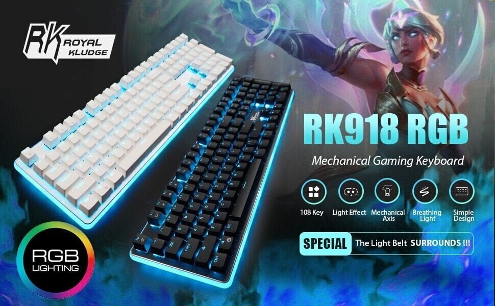 Royal Kludge RK918 Red Switches цена и информация | Klaviatuurid | hansapost.ee