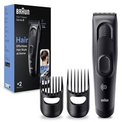 Braun Hair Clipper Series 5 HC5330 Cordless or corded  Number of length steps 17  Matte Black цена и информация | Машинки для стрижки волос | hansapost.ee