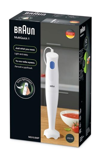 Braun MQ10.000P MultiQuick 1 Hand blender цена и информация | Hakkijad, saumikserid | hansapost.ee