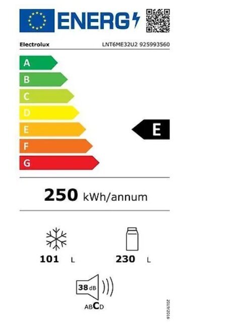 Electrolux LNT6ME32U2 600 цена и информация | Külmkapid-külmikud | hansapost.ee