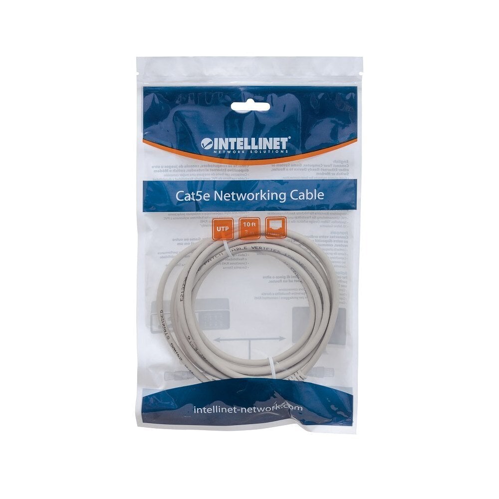 Intellinet Cat5e U/UTP 10m, RJ-45 M/M цена и информация | Juhtmed ja kaablid | hansapost.ee