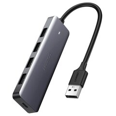 Адаптер 4в1 UGREEN USB Hub to 4x USB 3.0 + USB-C (серый) цена и информация | Адаптеры, USB-разветвители | hansapost.ee