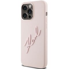 Karl Lagerfeld KLHCP15XSKSBMCP iPhone 15 Pro Max 6.7" różowy|pink hardcase Silicone Karl Script цена и информация | Чехлы для телефонов | hansapost.ee