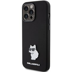 Karl Lagerfeld KLHCP15XSMHCNPK iPhone 15 Pro Max 6.7" czarny|black Silicone Choupette Metal Pin цена и информация | Чехлы для телефонов | hansapost.ee