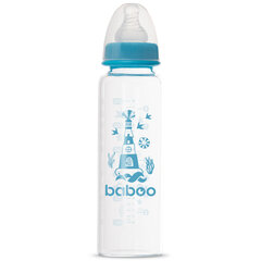 Baboo klaasist lutipudel kitsa kaelaga, 240 ml, 3+ kuud, Marine hind ja info | Lutipudelid ja tarvikud | hansapost.ee