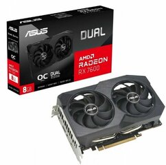 Asus Dual Radeon RX 7600 V2 OC Edition DUAL-RX7600-O8G-V2 цена и информация | Видеокарты | hansapost.ee