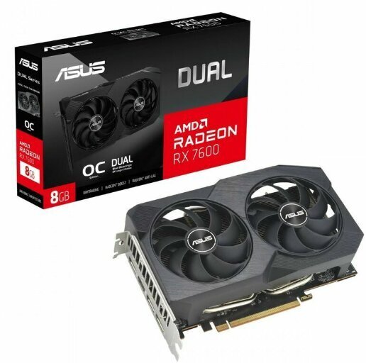 Asus Dual Radeon RX 7600 V2 OC Edition DUAL-RX7600-O8G-V2 hind ja info | Videokaardid | hansapost.ee