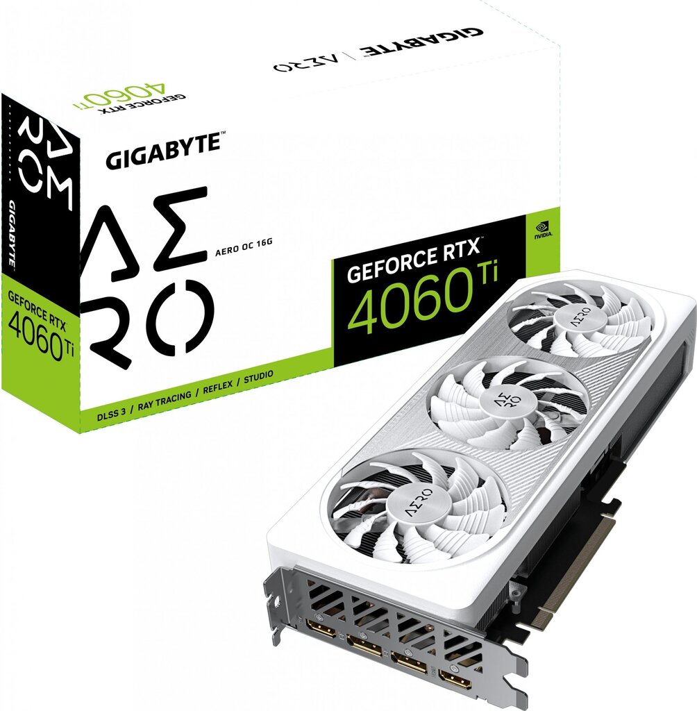 Gigabyte GeForce RTX 4060 Ti AERO OC GV-N406TAERO OC-16GD 1.0 цена и информация | Videokaardid | hansapost.ee