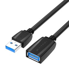 Удлинительный кабель USB 3.0, штекер USB — гнездо USB, Vention, 2 м (черный) цена и информация | Адаптеры, USB-разветвители | hansapost.ee