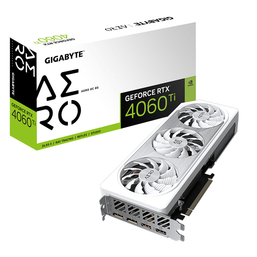 Gigabyte GeForce RTX 4060 Ti Aero OC (GV-N406TAEROOC-8GD) цена и информация | Videokaardid | hansapost.ee