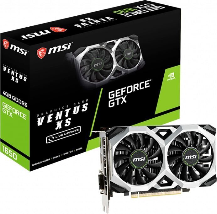 MSI GeForce GTX 1650 D6 Ventus XS V1 (GTX1650D6VENTUSXSV1) цена и информация | Videokaardid | hansapost.ee