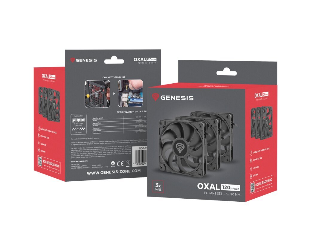 Genesis Oxal 120 цена и информация | Arvuti ventilaatorid | hansapost.ee
