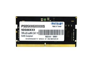 Модуль памяти Patriot Memory Signature PSD532G48002S 32 ГБ 1 x 32 ГБ DDR5 4800 МГц цена и информация | Объём памяти (RAM) | hansapost.ee